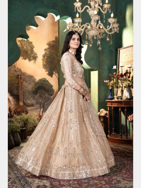 Premium Malai Satin Embroidery Lehenga Choli  Designer Lehenga Choli