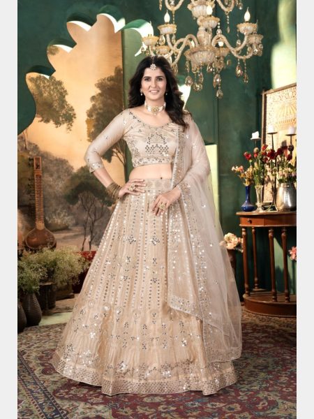 Premium Malai Satin Embroidery Lehenga Choli  Designer Lehenga Choli