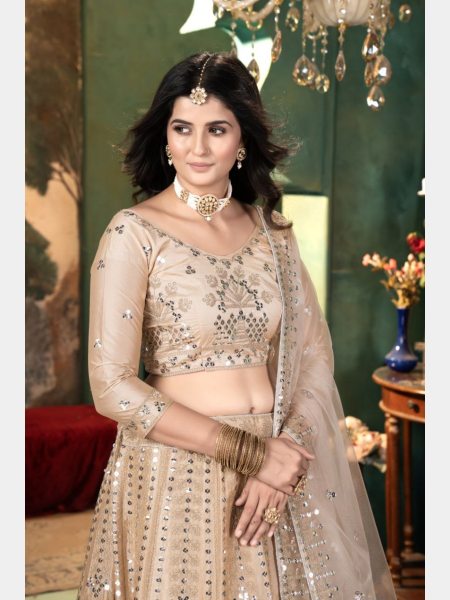 Premium Malai Satin Embroidery Lehenga Choli  Designer Lehenga Choli