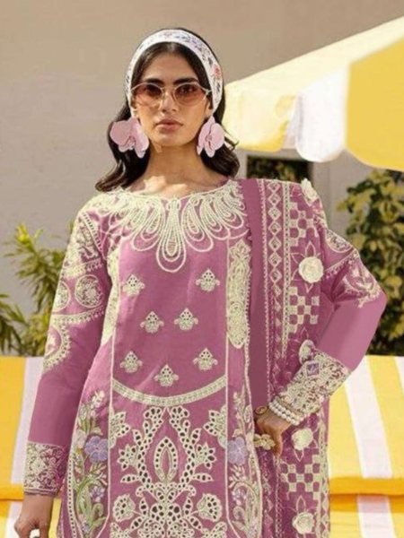 Premium Maria Semi Stitch Designer Suit Georgette Partywear Collection at Best Rates Pakistani Suits Wholesale