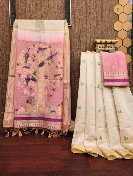 Premium Muga Cotton Saree with Colorful Resham and Zari Weaving Cotton Sarees Wholesale