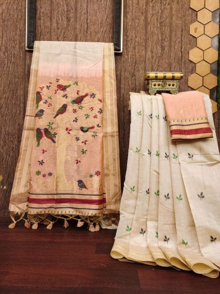 Premium Muga Cotton Saree with Colorful Resham and Zari Weaving Cotton Sarees Wholesale