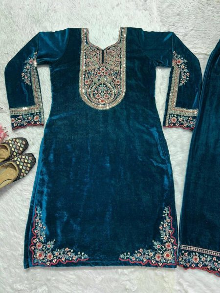 Premium Pakistani Suit in Heavy Velvet with Intricate Detailing Ready To Wear Collection