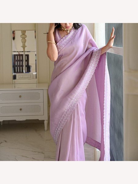 Premium  Pure Rangoli Silk Saree with Sequins work and  Border With Archa cut work Silk Sarees Wholesale