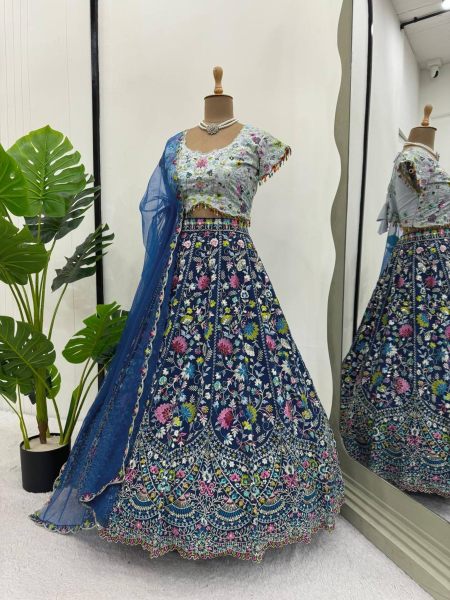 Premium Quality Faux Georgette Lehenga Choli  Designer Lehenga Choli