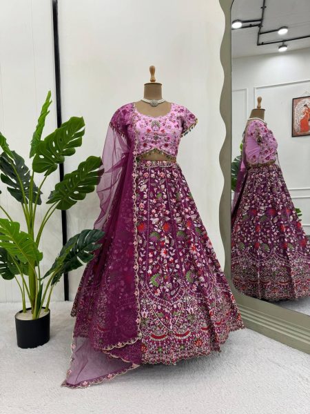 Premium Quality Faux Georgette Lehenga Choli  Designer Lehenga Choli