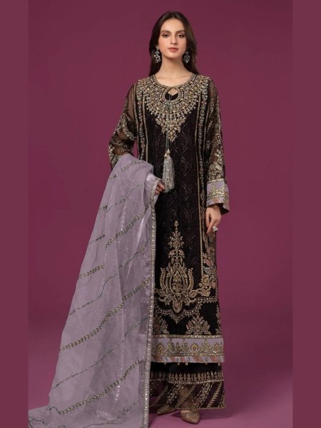 Premium Quality Fox Georgette Embroidery Work Pakistani Suits  Pakistani Suits Wholesale