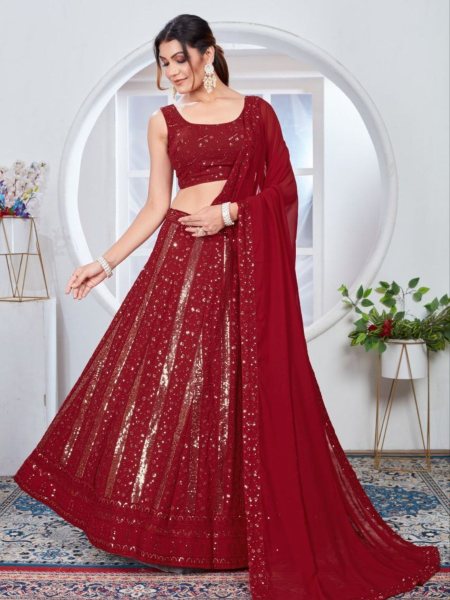 Premium Quality Fox Georgette Lehenga Choli   Lehenga