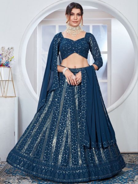 Premium Quality Fox Georgette Lehenga Choli   Lehenga