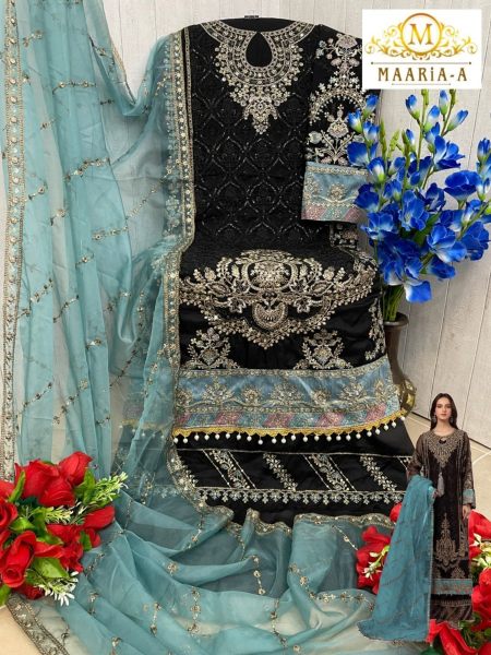 Premium Quality Fox Georgette Embroidery Work Pakistani Suits  Pakistani Suits Wholesale