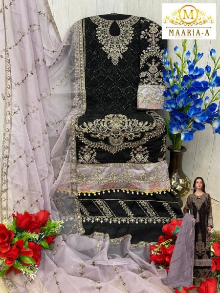 Premium Quality Fox Georgette Embroidery Work Pakistani Suits  Pakistani Suits Wholesale