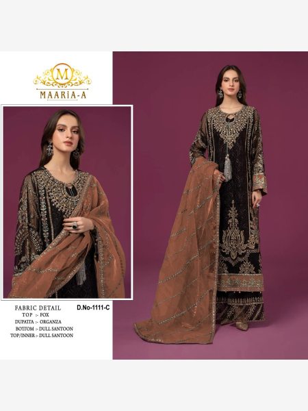 Premium Quality Fox Georgette Embroidery Work Pakistani Suits  Pakistani Suits Wholesale