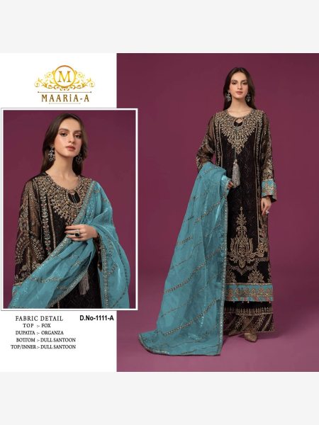 Premium Quality Fox Georgette Embroidery Work Pakistani Suits  Pakistani Suits Wholesale