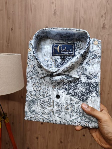  Premium Quality Heavy Popcorn Fabric Shirt Mens Shirt