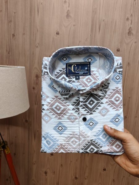  Premium Quality Heavy Popcorn Fabric Shirt Mens Shirt