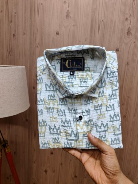  Premium Quality Heavy Popcorn Fabric Shirt Mens Shirt