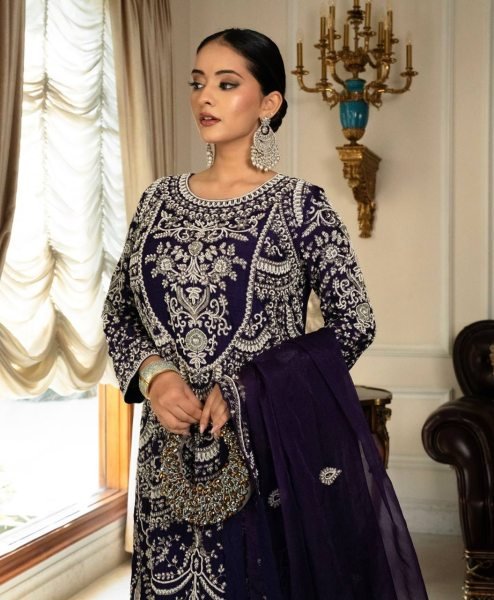 Premium Georgette Sequin Kurti Palazzo Set Full Heavy Party Wear Suit by Royal Export, Surat Ready To Wear Collection