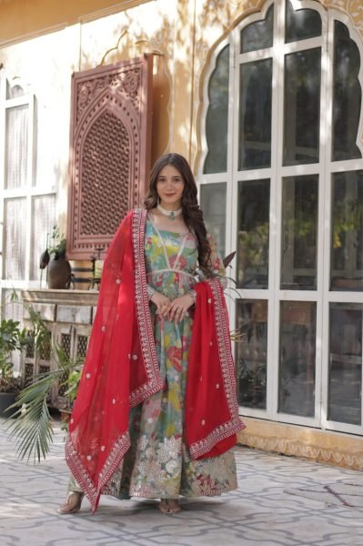 Premium Readymade Alia Cut Anarkali Gown With Dupatta Set For Best Price Ready To Wear Collection