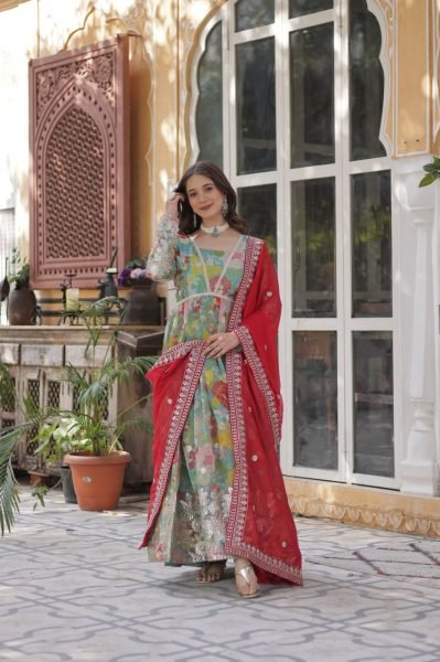 Premium Readymade Alia Cut Anarkali Gown With Dupatta Set For Best Price Ready To Wear Collection