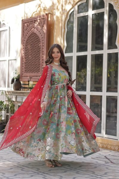 Premium Readymade Alia Cut Anarkali Gown With Dupatta Set For Best Price Ready To Wear Collection