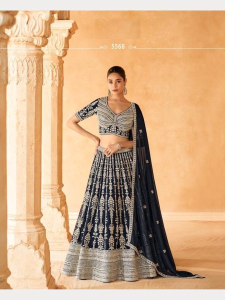 Premium Real Georgette Lehenga Choli With Embroidered Work  Designer Lehenga Choli