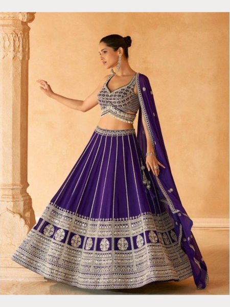 Premium Real Georgette Lehenga Choli With Embroidered Work  Designer Lehenga Choli