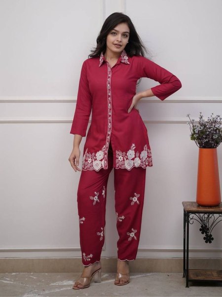 premium Reyon 16kg Co ord Set  Kurtis