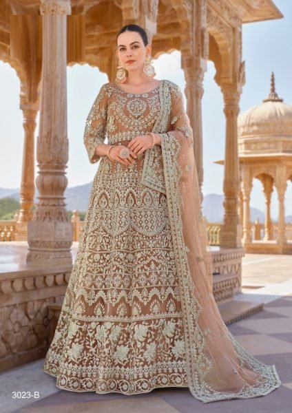 Premium Royal Pure Butterfly Net Anarkali Collection  Anarakali Gown Wholesale