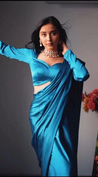 Premium Satin Silk Ready To Wear Saree  Ready To Wear Saree 