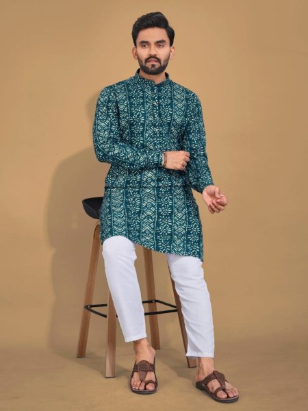  Premium Soft Cotton Foil Print Kurta Pajama  Kurta Pajama Wholesale