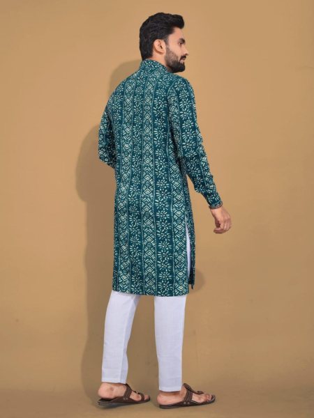  Premium Soft Cotton Foil Print Kurta Pajama  Kurta Pajama Wholesale