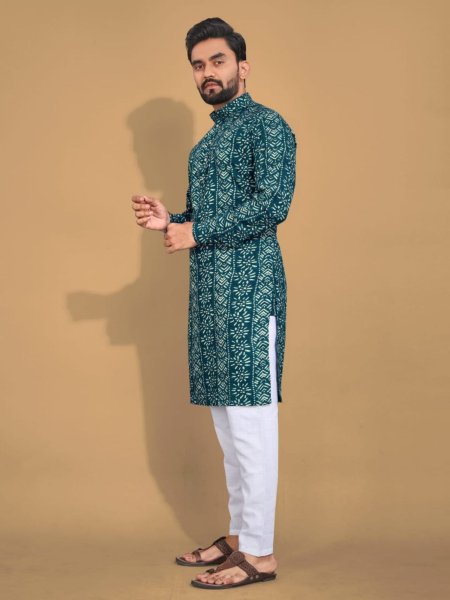  Premium Soft Cotton Foil Print Kurta Pajama  Kurta Pajama Wholesale