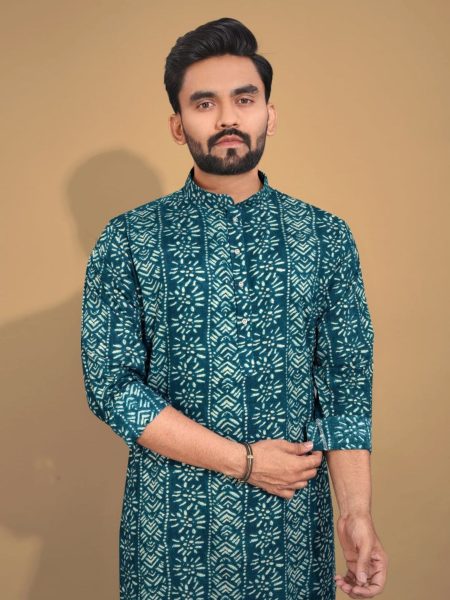  Premium Soft Cotton Foil Print Kurta Pajama  Kurta Pajama Wholesale