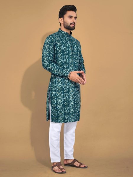  Premium Soft Cotton Foil Print Kurta Pajama  Kurta Pajama Wholesale