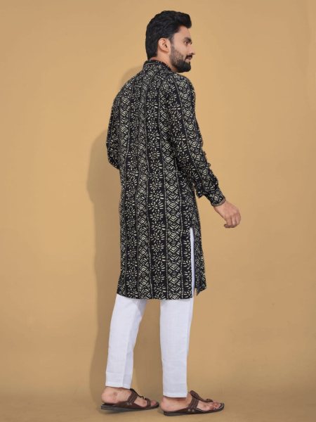  Premium Soft Cotton Foil Print Kurta Pajama  Kurta Pajama Wholesale