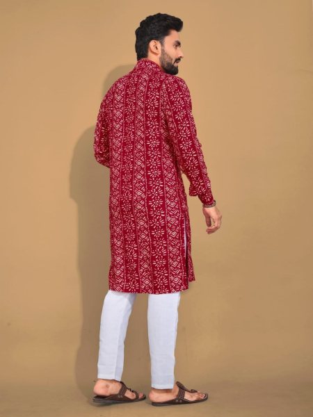  Premium Soft Cotton Foil Print Kurta Pajama  Kurta Pajama Wholesale