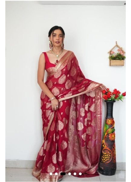 Premium Soft Cotton Silk Saree With Zari Weaving Work Silk Sarees Wholesale