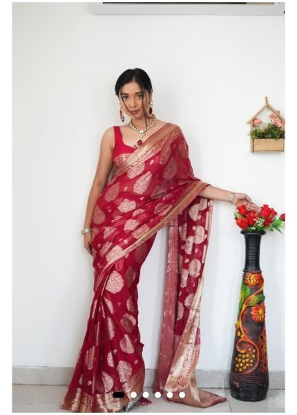 Premium Soft Cotton Silk Saree With Zari Weaving Work Silk Sarees Wholesale