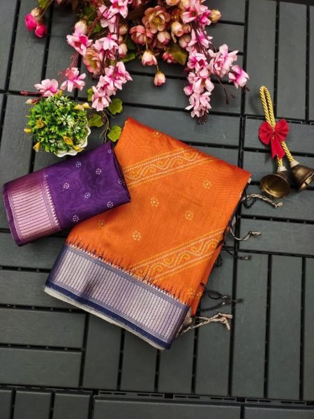 PREMIUM SOFT FLOWING DESI RAW SILK SAREE Silk Sarees Wholesale