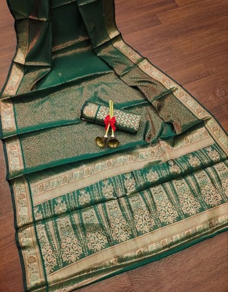 Premium Soft Kanjivaram Silk Saree With Zari Weaving Pattern Silk Sarees Wholesale