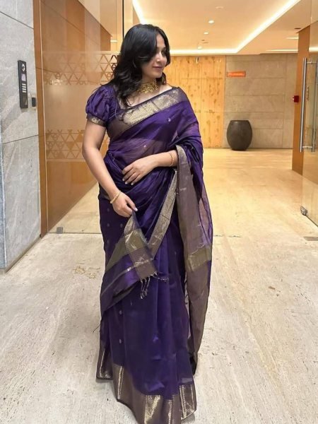 Premium Soft Lilan Cotton Saree Set with Rich Woven Blouse Perfect for Graceful Looks 