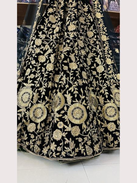 Premium Velvet Embroidery Work Lehenga Choli  Bridal Lehenga Choli