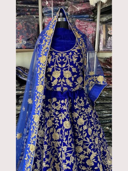 Premium Velvet Embroidery Work Lehenga Choli  Bridal Lehenga Choli