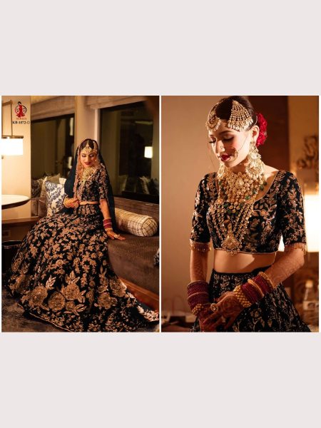 Premium Velvet Embroidery Work Lehenga Choli  Bridal Lehenga Choli