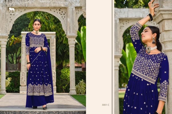 Present Rumana Sequence Work Traditional Readymade Salwar Suits Catalog Wholesaler Anarakali Gown Wholesale