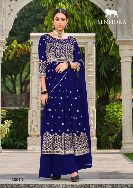 Present Rumana Sequence Work Traditional Readymade Salwar Suits Catalog Wholesaler Anarakali Gown Wholesale