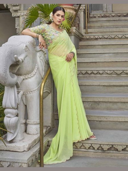 Presenting Beautiful  Fox Georgette Sarees Collection For Woman Georgette Sarees Wholesale