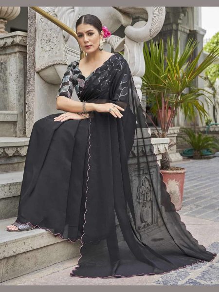 Presenting Beautiful  Fox Georgette Sarees Collection For Woman Georgette Sarees Wholesale