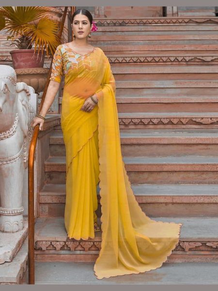 Presenting Beautiful  Fox Georgette Sarees Collection For Woman Georgette Sarees Wholesale