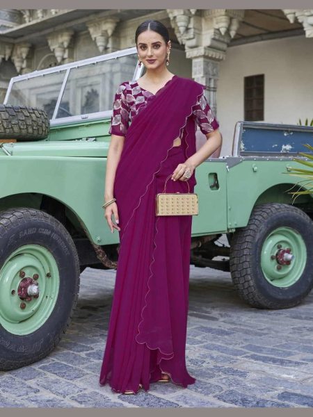 Presenting Beautiful  Fox Georgette Sarees Collection For Woman Georgette Sarees Wholesale